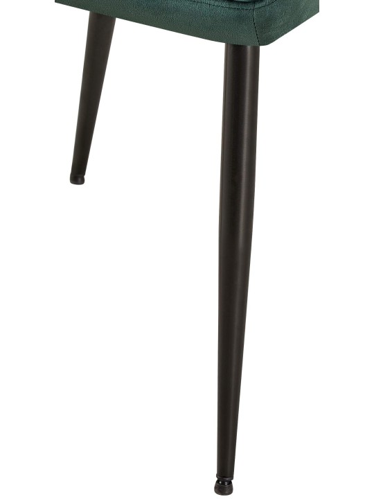 Sarja 2 ruokasalin tuolia Emia velvet, vihreä
