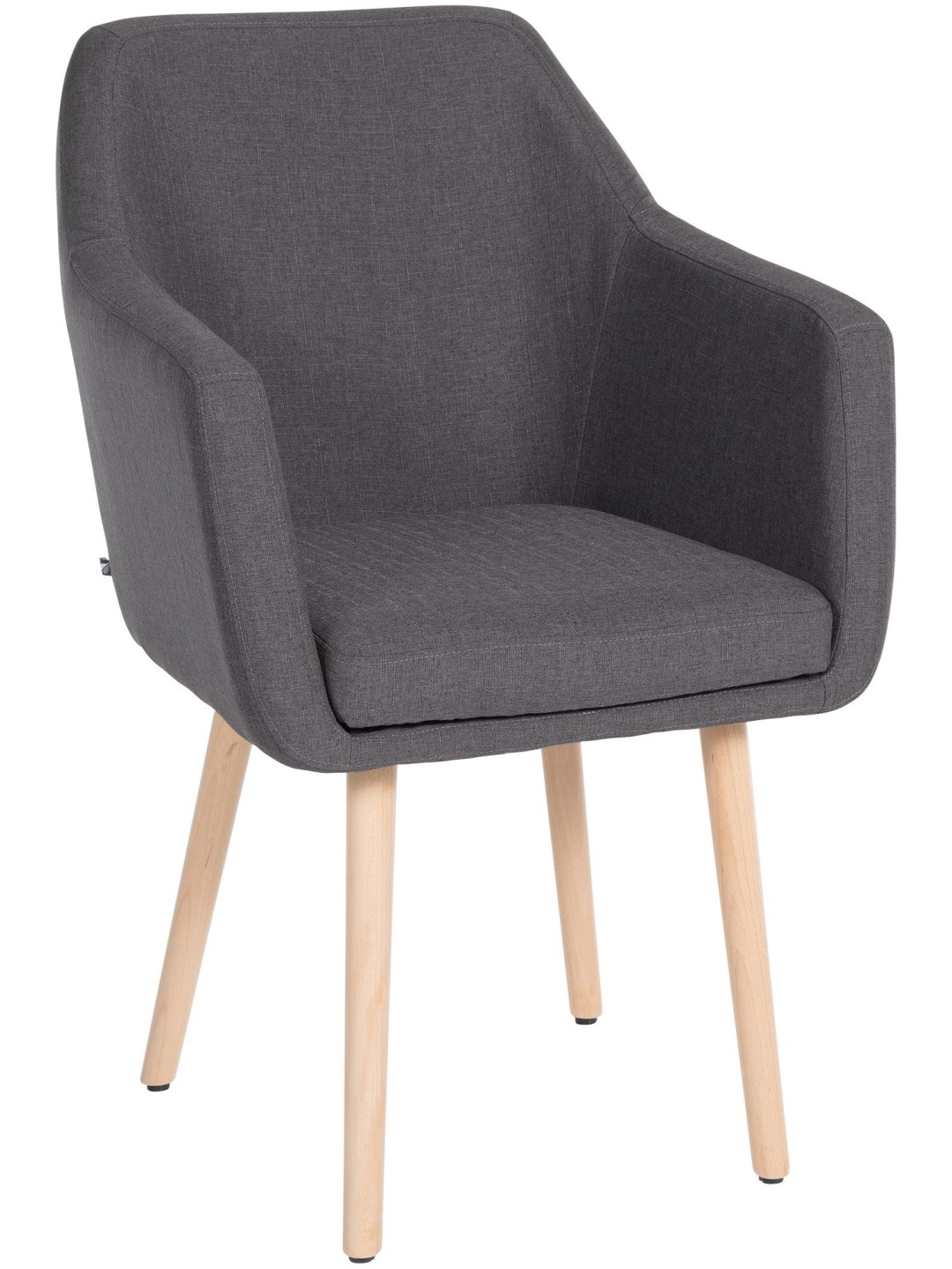 Vierailijatuoli Utrecht-kangas luonnollinen, tummanharmaa