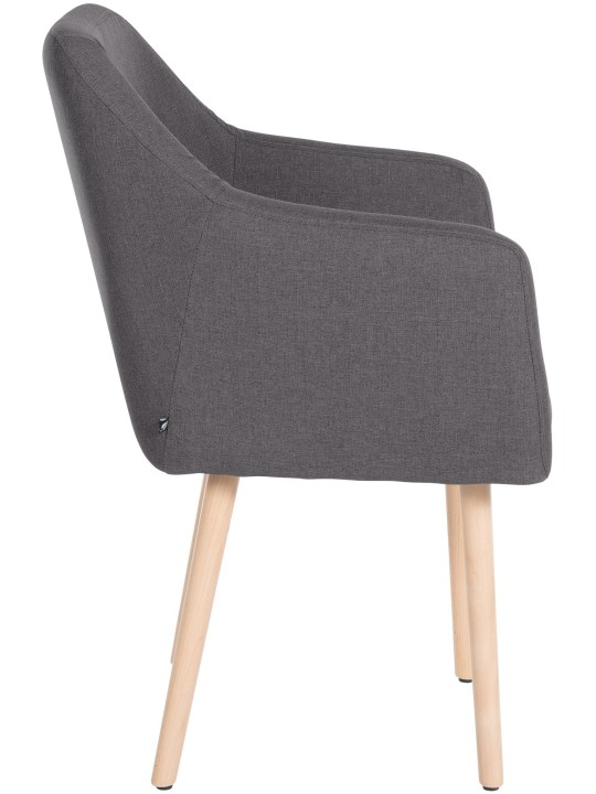 Vierailijatuoli Utrecht-kangas luonnollinen, tummanharmaa Vierailijatuoli Utrecht-kangas luonnollinen, tummanharmaa