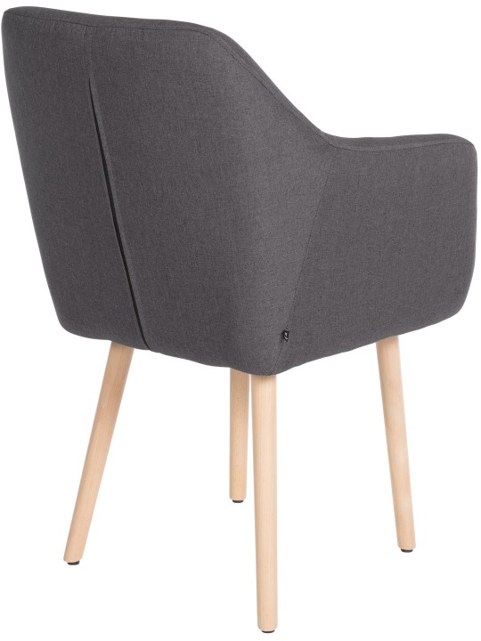 Vierailijatuoli Utrecht-kangas luonnollinen, tummanharmaa Vierailijatuoli Utrecht-kangas luonnollinen, tummanharmaa