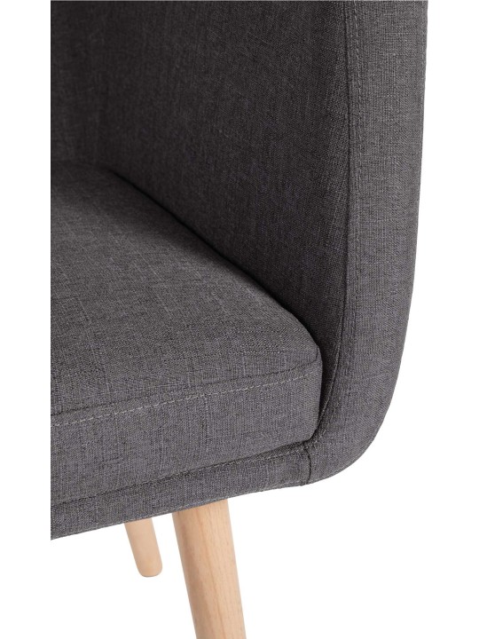 Vierailijatuoli Utrecht-kangas luonnollinen, tummanharmaa Vierailijatuoli Utrecht-kangas luonnollinen, tummanharmaa