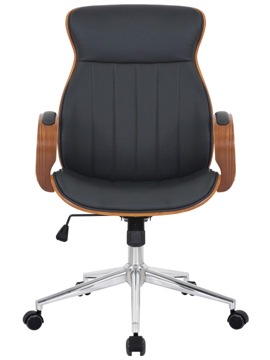 Työtuoli Melilla keinonahkaa, pähkinä/musta