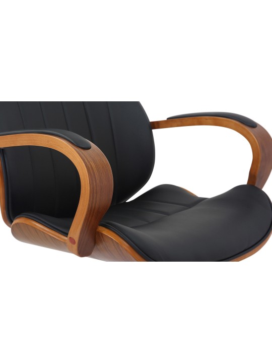 Työtuoli Melilla keinonahkaa, pähkinä/musta