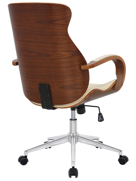 Työtuoli Melilla keinonahkaa, pähkinä/kermanvärinen
