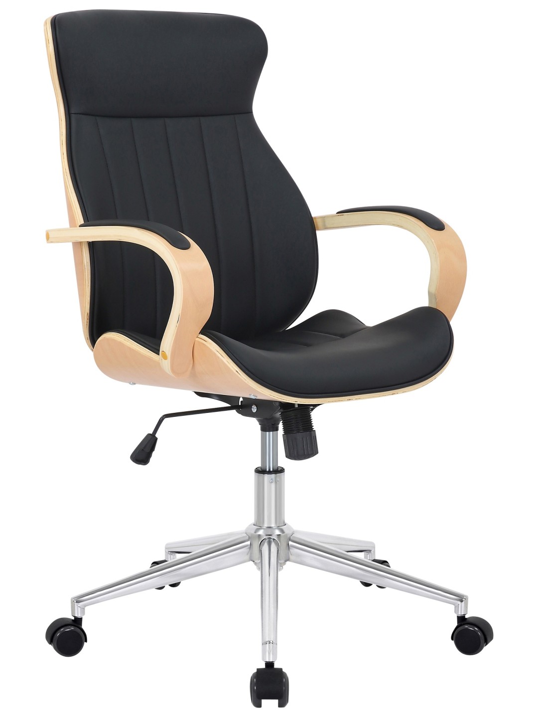 Työtuoli Melilla keinonahkaa, luonnonvärinen/musta