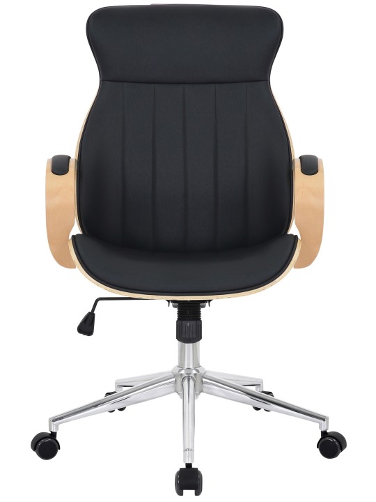 Työtuoli Melilla keinonahkaa, luonnonvärinen/musta