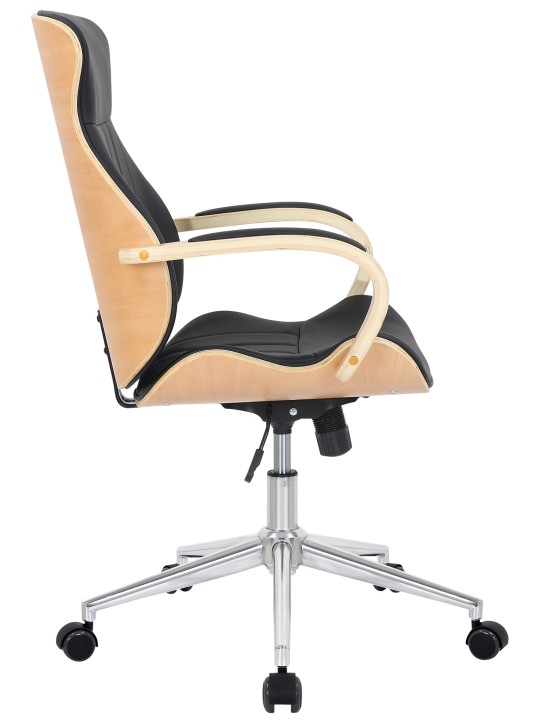 Työtuoli Melilla keinonahkaa, luonnonvärinen/musta