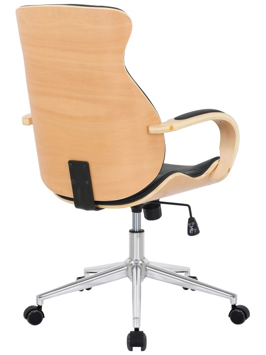 Työtuoli Melilla keinonahkaa, luonnonvärinen/musta