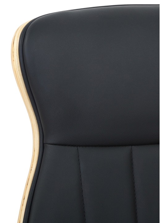 Työtuoli Melilla keinonahkaa, luonnonvärinen/musta