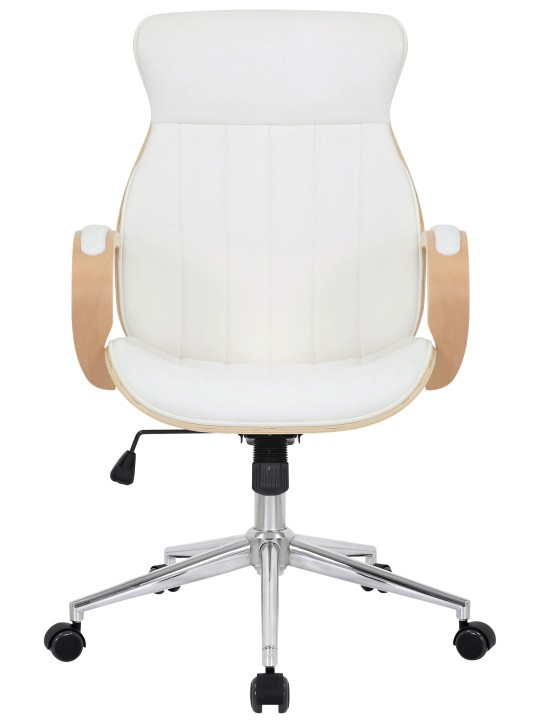Työtuoli Melilla keinonahkaa, luonnonvärinen/valkoinen