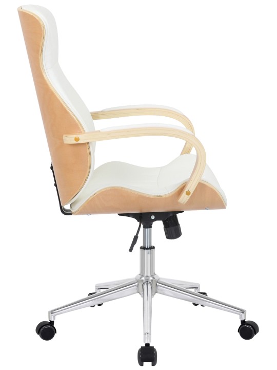Työtuoli Melilla keinonahkaa, luonnonvärinen/valkoinen