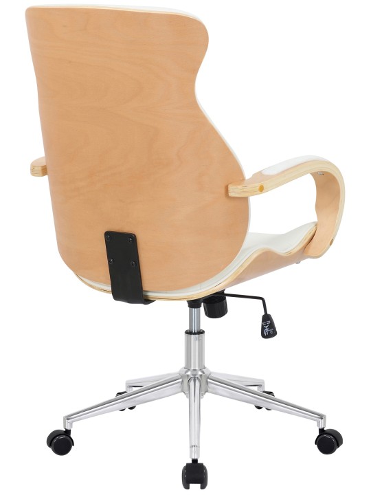 Työtuoli Melilla keinonahkaa, luonnonvärinen/valkoinen