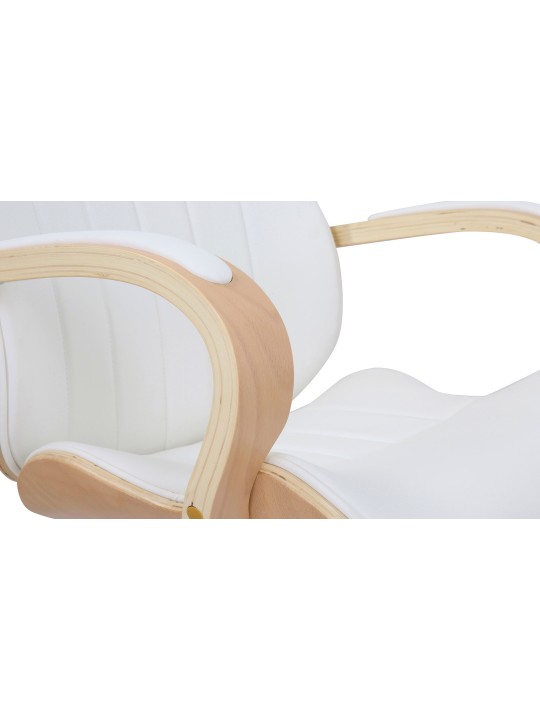 Työtuoli Melilla keinonahkaa, luonnonvärinen/valkoinen