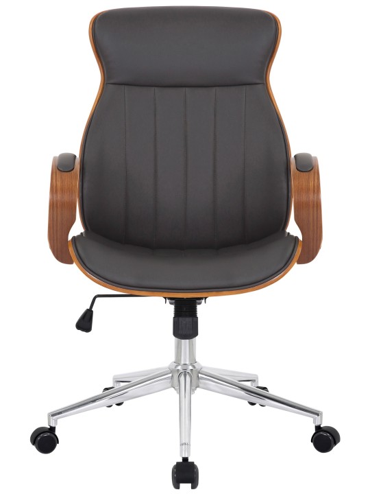 Työtuoli Melilla keinonahkaa, pähkinä/ruskea