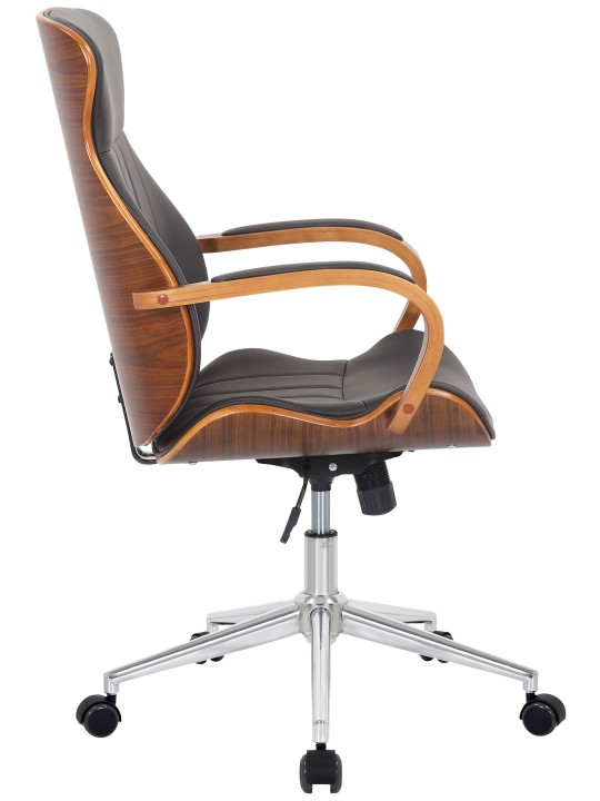 Työtuoli Melilla keinonahkaa, pähkinä/ruskea