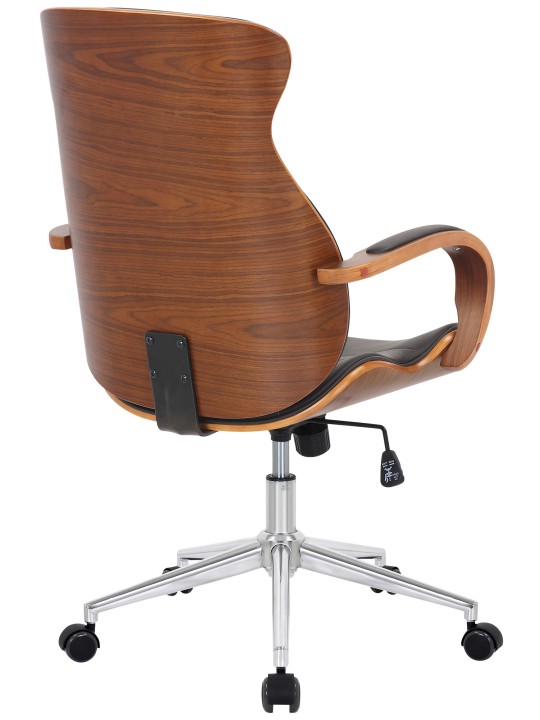 Työtuoli Melilla keinonahkaa, pähkinä/ruskea