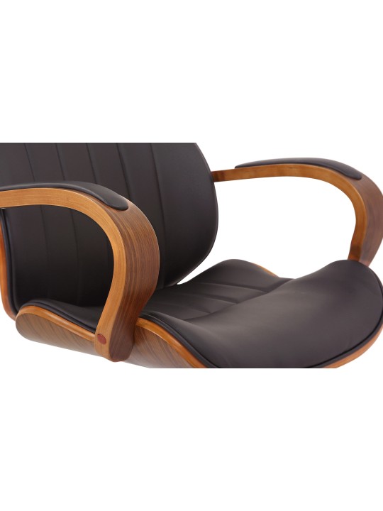 Työtuoli Melilla keinonahkaa, pähkinä/ruskea