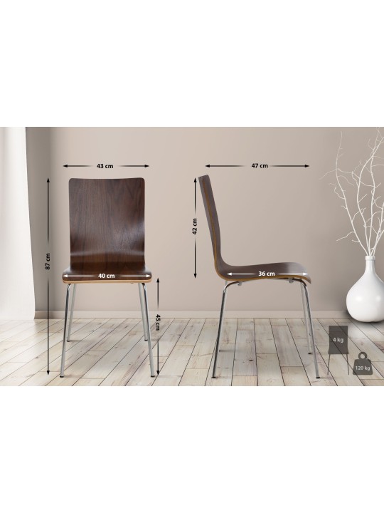 Pepe vierailijatuoli, pähkinä