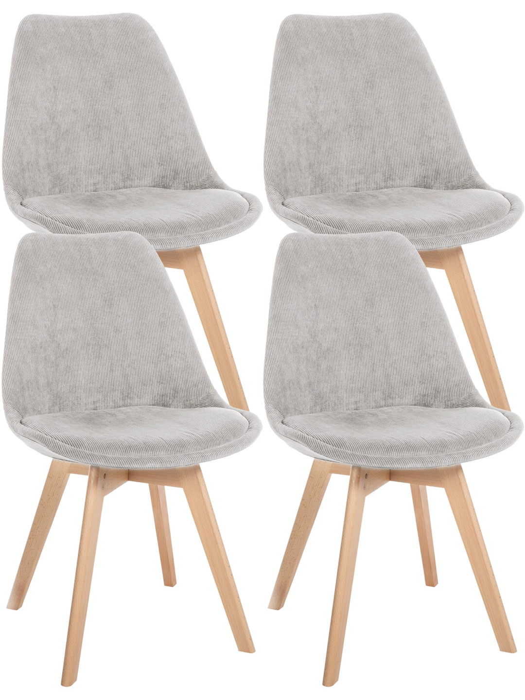 4 tuolin sarja Linares Cord, beige