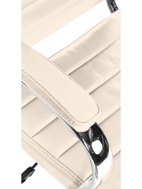 Mollis aitoa nahkaa työtuoli, kermanvärinen