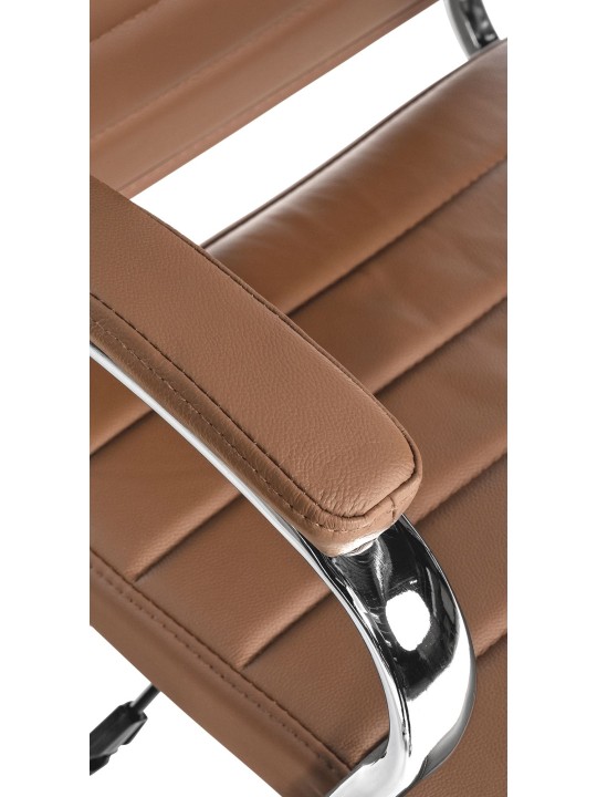 Mollis aitoa nahkaa työtuoli, vaaleanruskea