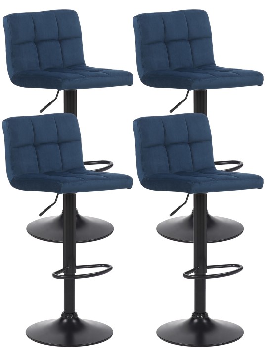 4 baarijakkaran setti Feni velvet, sininen