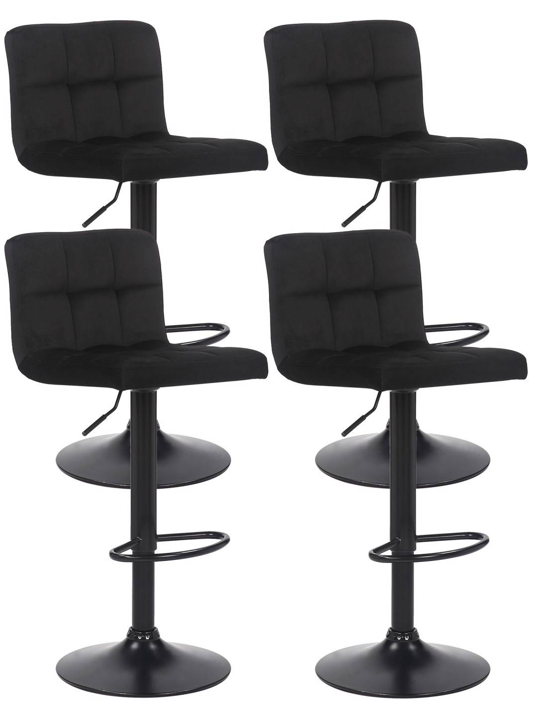 4 baarijakkaran setti Feni velvet, musta