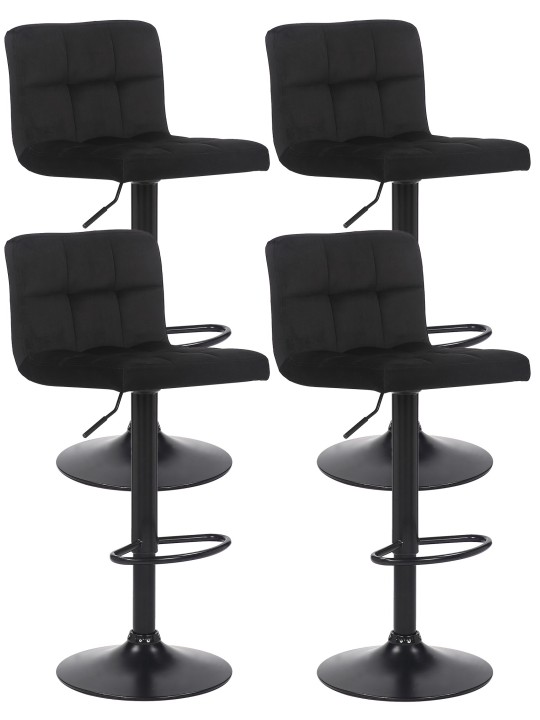 4 baarijakkaran setti Feni velvet, musta