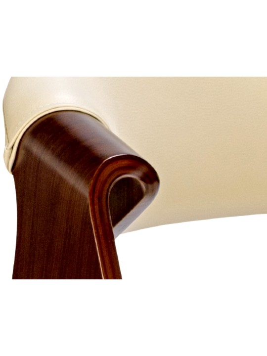 Sarja 2 ruokasalin tuolia Foley keinonahkaa, pähkinä/kermanvärinen