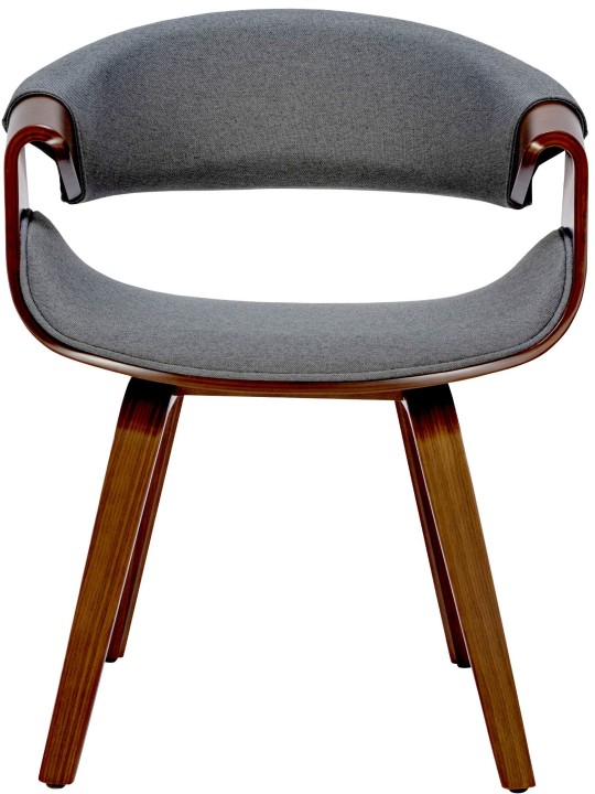 2 ruokapöydän tuolin sarja Foley Fabric, pähkinä/harmaa