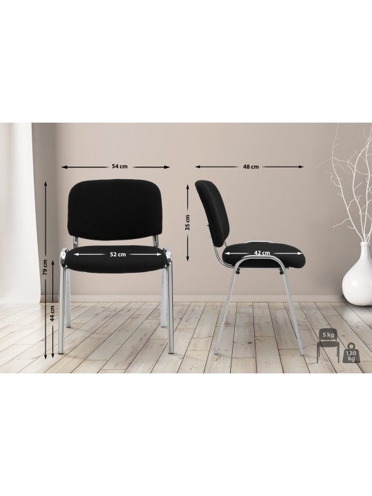 Vierailutuoli Ken C -kangasta, musta Vierailutuoli Ken C -kangasta, musta