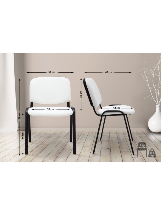 Vierailutuoli Ken keinonahkaa, valkoinen