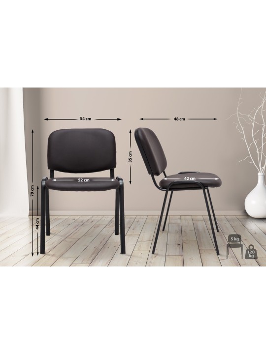 Vierailutuoli Ken keinonahkaa, ruskea