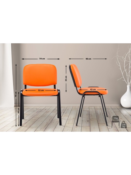 Vierailutuoli Ken keinonahkaa, oranssi Vierailutuoli Ken keinonahkaa, oranssi