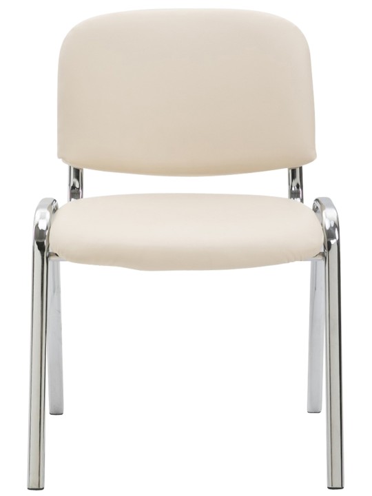 Vierailutuoli Ken C keinonahkaa, kermanvärinen