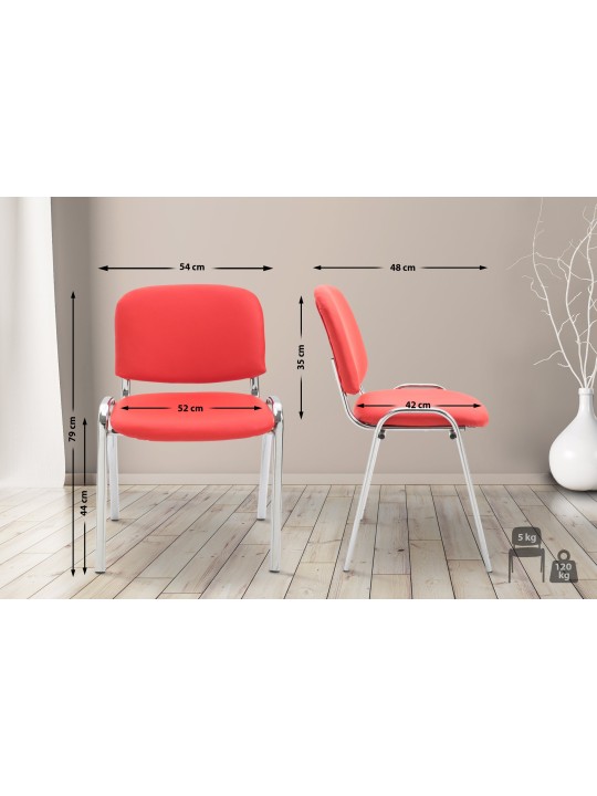 Vierailutuoli Ken C keinonahkaa, punainen