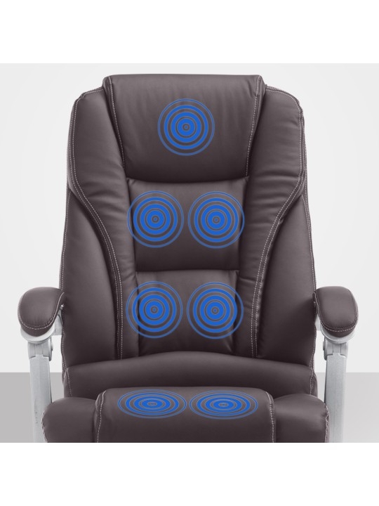 Pacific-työtuoli hierontatoiminnolla V2, ruskea