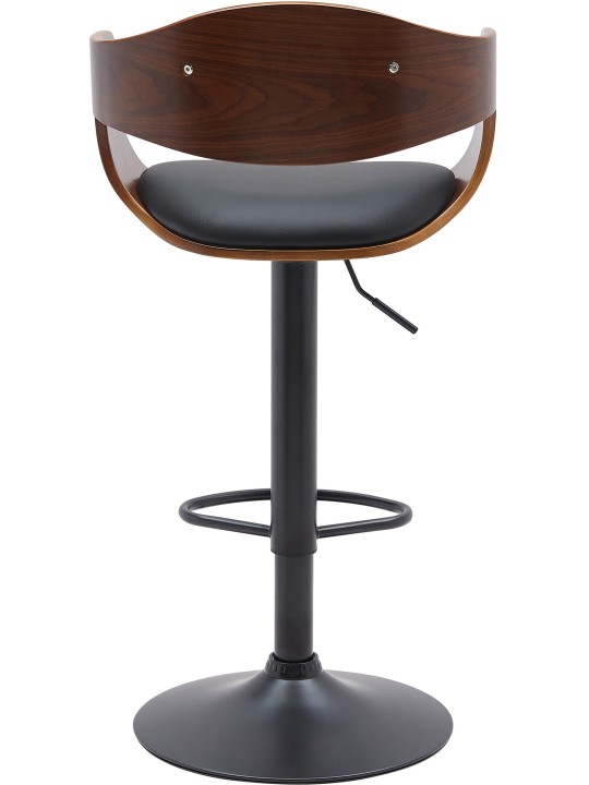 2 baarituolia Kingston B keinonahkaa, pähkinä/musta