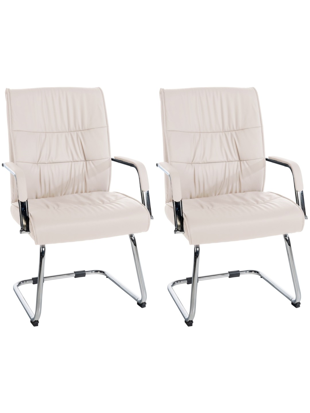 2 vierailijatuolin setti Sievert, kermanvärinen