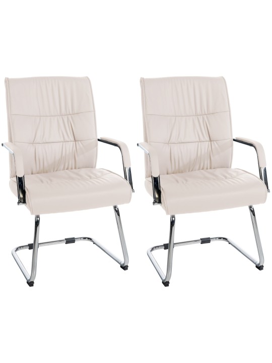 2 vierailijatuolin setti Sievert, kermanvärinen