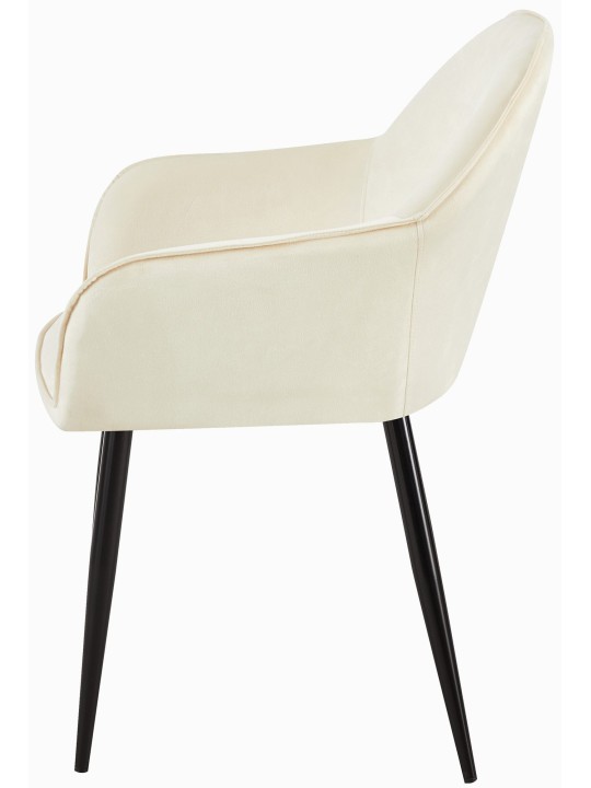 Boise samettinen ruokatuoli, kermanvärinen