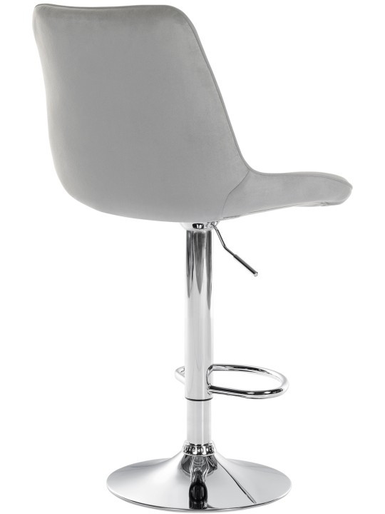 2 baarijakkaran sarja Toni samettikromi, harmaa