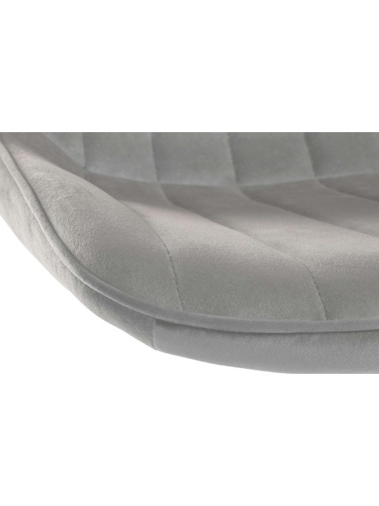 2 baarijakkaran sarja Toni samettikromi, harmaa