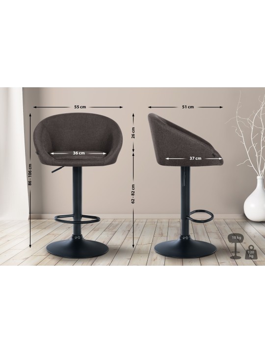 Baarijakkara Davie kangas, tummanharmaa