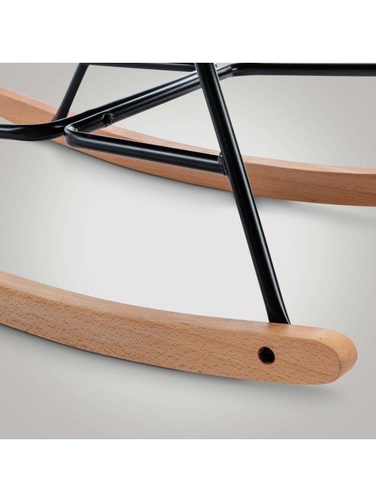 Keinutuoli Sanka samettia, harmaa