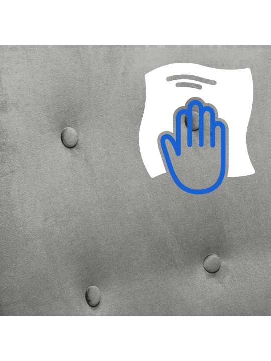 Keinutuoli Sanka samettia, harmaa