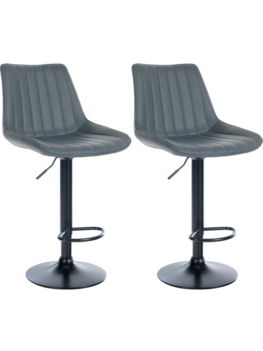 2 baarijakkaran setti Toni keinonahkaa, harmaa