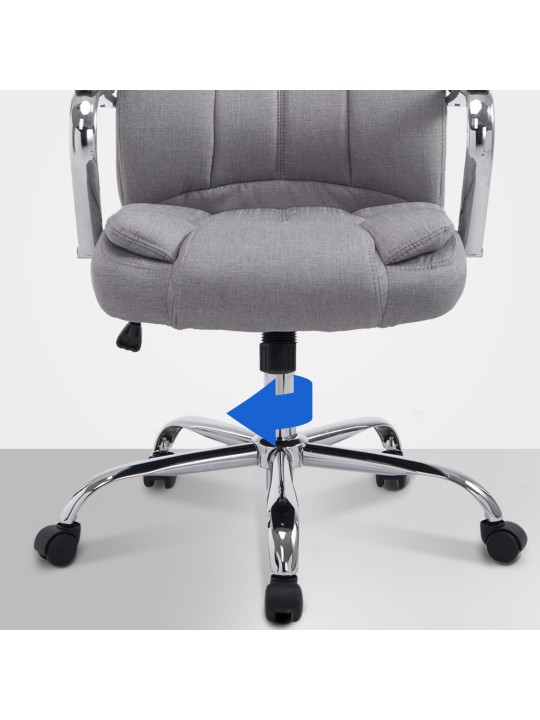 Työtuoli BIG Xanthos kangasta, harmaa