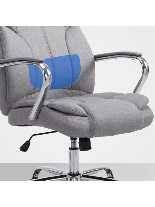 Työtuoli BIG Xanthos kangasta, harmaa