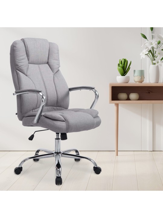 Työtuoli BIG Xanthos kangasta, harmaa